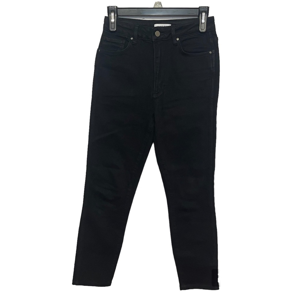 Anine Bing jagger jean size 26 in over dye black high-rise skinny denim cropped